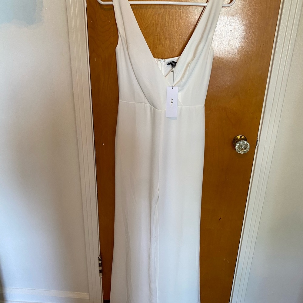 NWT Vici White Jumpsuit